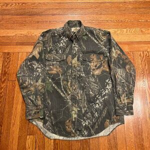 Vintage USA made mossy oak camo‎ button up